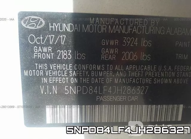 5NPD84LF4JH286327 фото 10