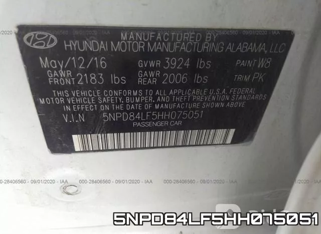 5NPD84LF5HH075051 фото 10