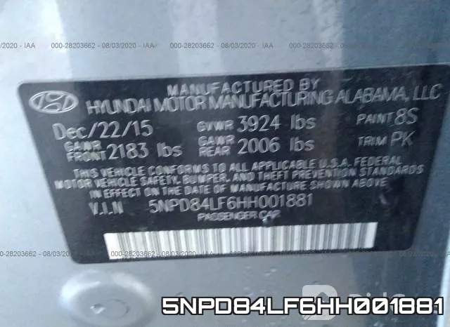 5NPD84LF6HH001881 фото 10