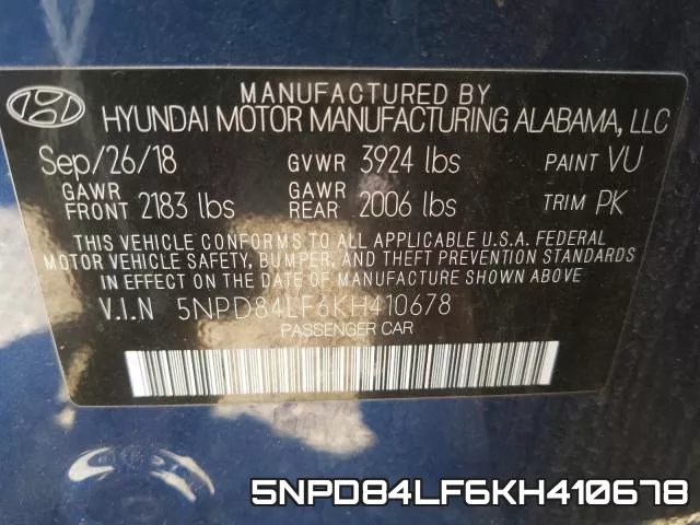 5NPD84LF6KH410678 фото 2