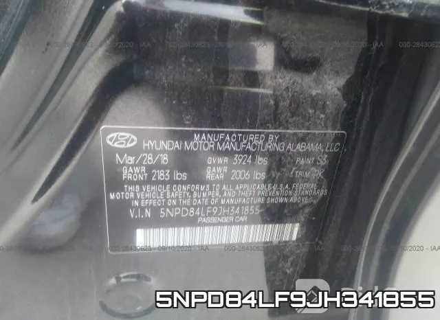 5NPD84LF9JH341855 фото 10