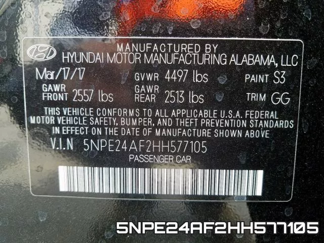 5NPE24AF2HH577105 фото 2
