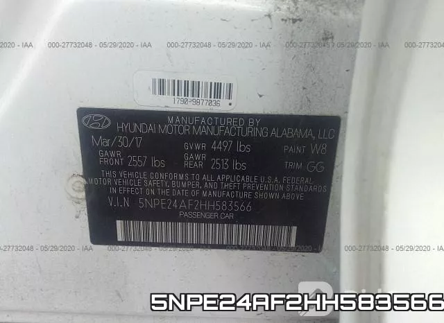 5NPE24AF2HH583566 фото 10