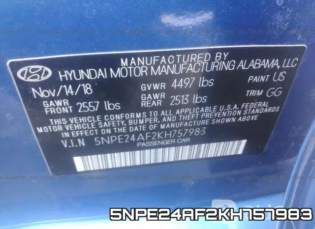 5NPE24AF2KH757983 фото 10