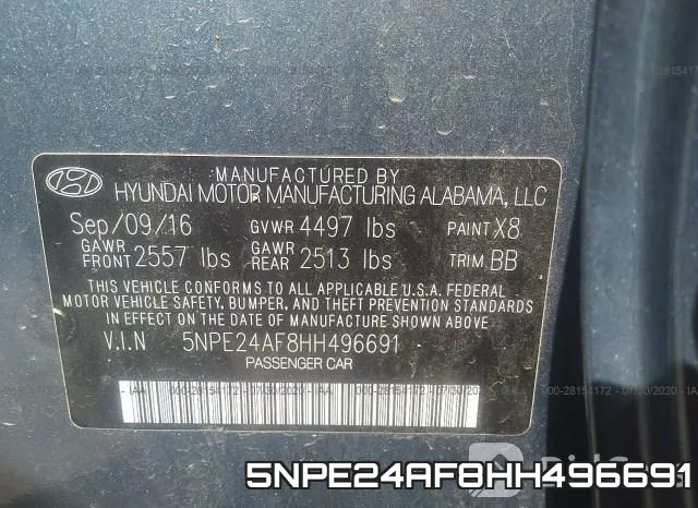 5NPE24AF8HH496691 фото 10