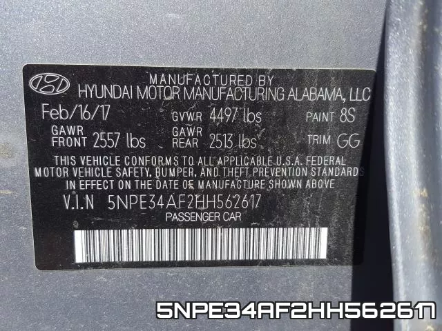 5NPE34AF2HH562617 фото 2