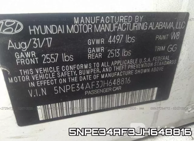 5NPE34AF3JH648816 фото 10
