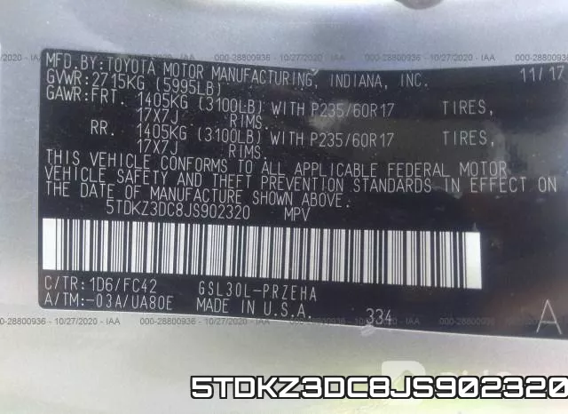 5TDKZ3DC8JS902320 фото 10