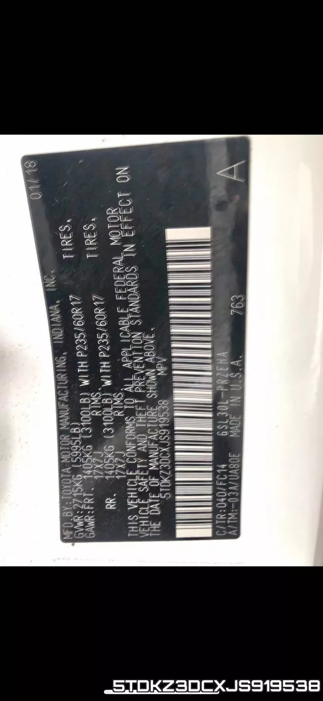 5TDKZ3DCXJS919538 фото 2