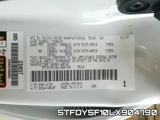 5TFDY5F10LX904790 фото 2