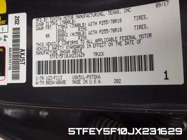 5TFEY5F10JX231629 фото 2