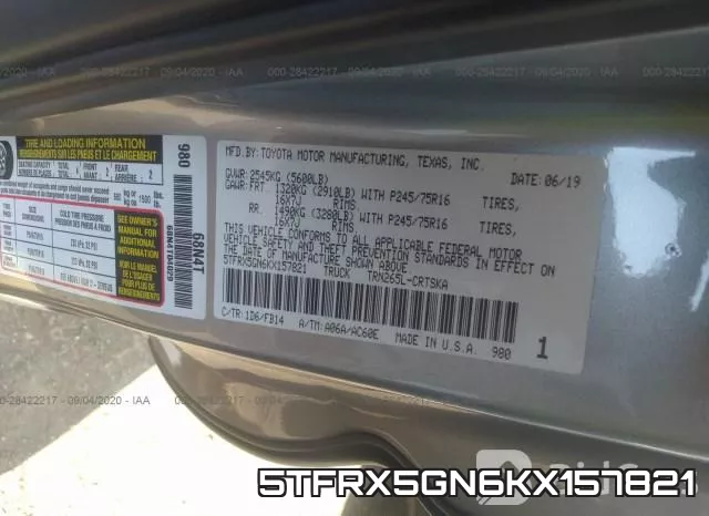 5TFRX5GN6KX157821 фото 10