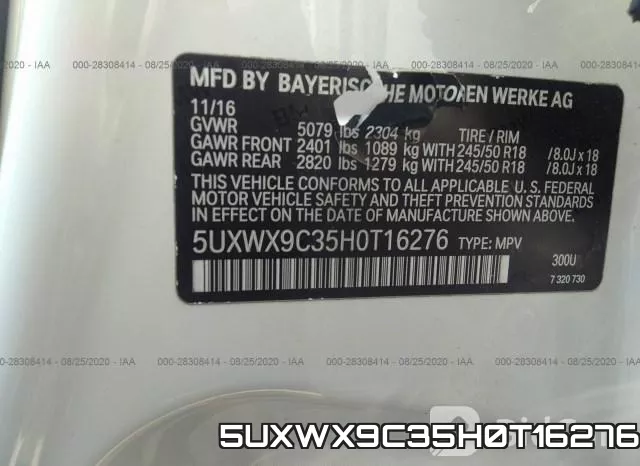 5UXWX9C35H0T16276 фото 10