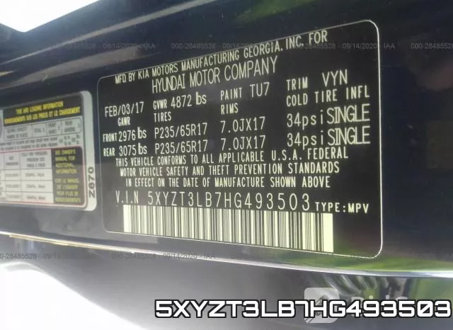 5XYZT3LB7HG493503 фото 10