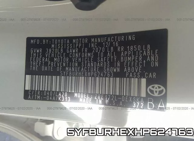 5YFBURHEXHP624763 фото 10