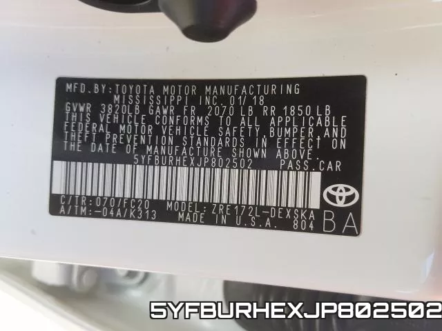5YFBURHEXJP802502 фото 2