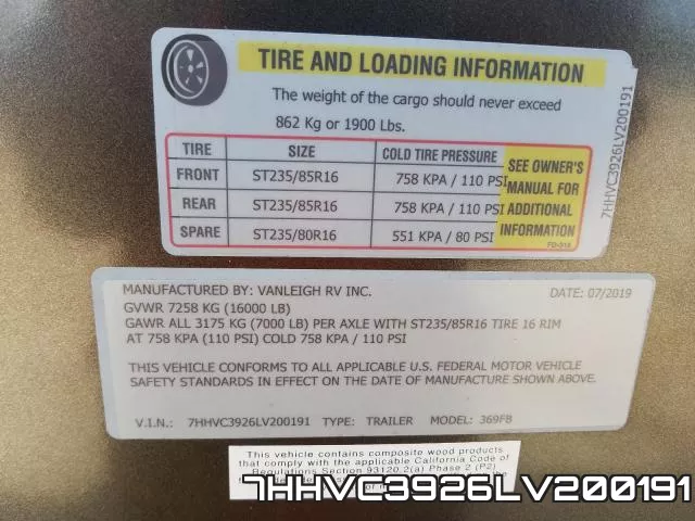 7HHVC3926LV200191 фото 2