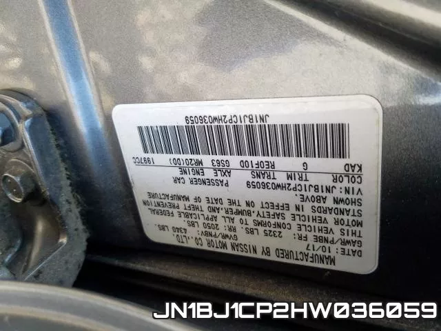 JN1BJ1CP2HW036059 фото 2