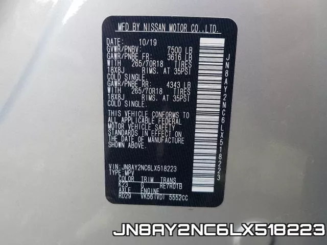 JN8AY2NC6LX518223 фото 2