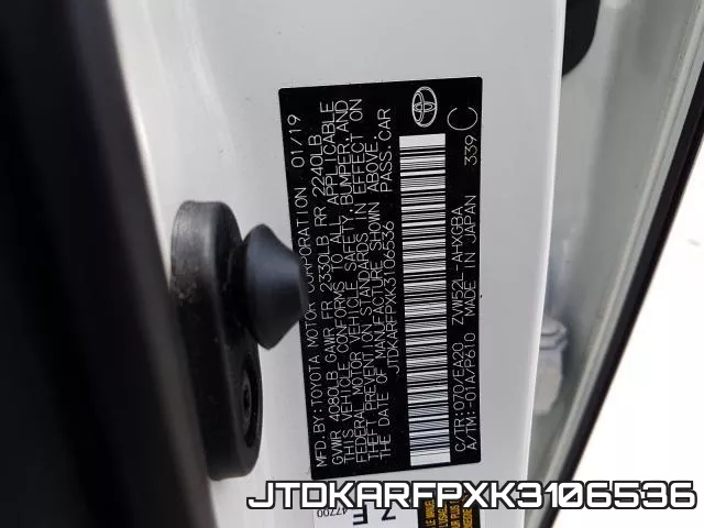 JTDKARFPXK3106536 фото 2