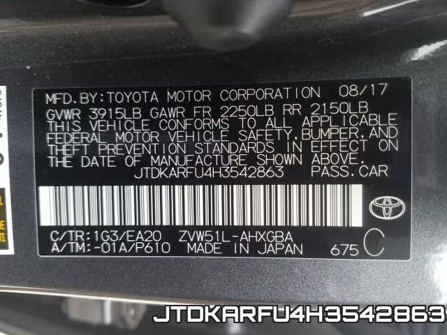 JTDKARFU4H3542863 фото 2