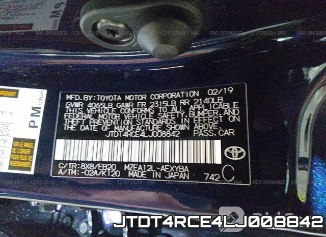 JTDT4RCE4LJ008842 фото 10