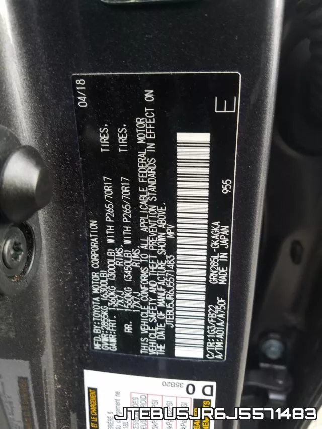 JTEBU5JR6J5571483 фото 2