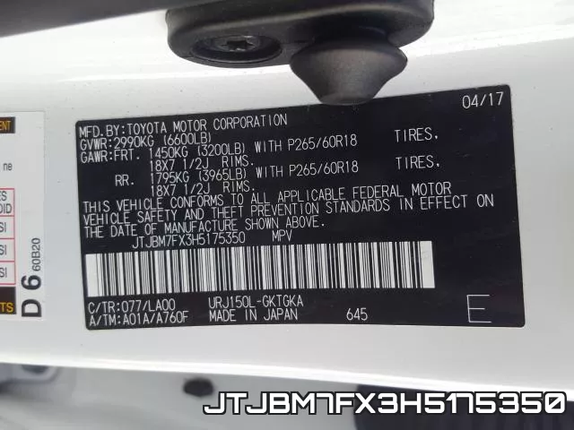 JTJBM7FX3H5175350 фото 2
