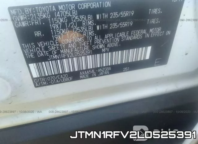 JTMN1RFV2LD525391 фото 9