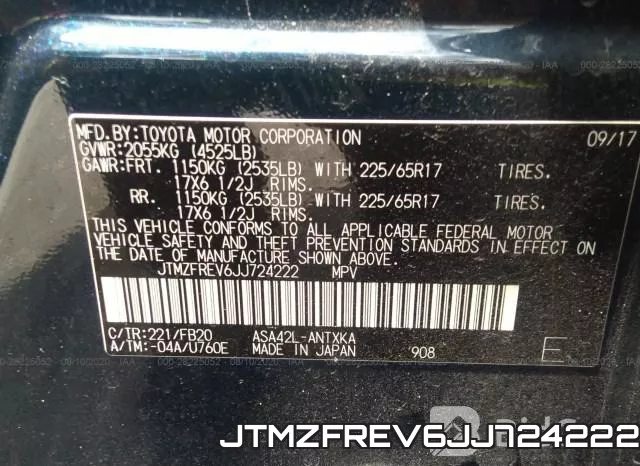 JTMZFREV6JJ724222 фото 10