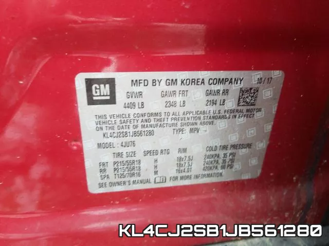 KL4CJ2SB1JB561280 фото 2