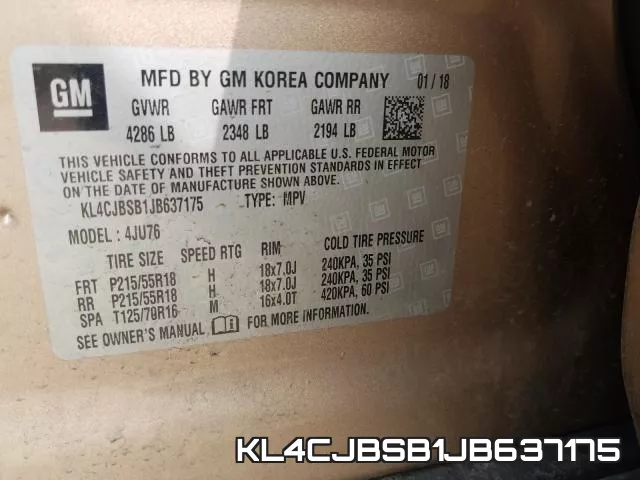 KL4CJBSB1JB637175 фото 2