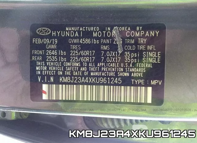 KM8J23A4XKU961245 фото 10
