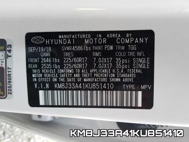 KM8J33A41KU851410 фото 2