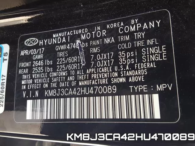 KM8J3CA42HU470089 фото 2