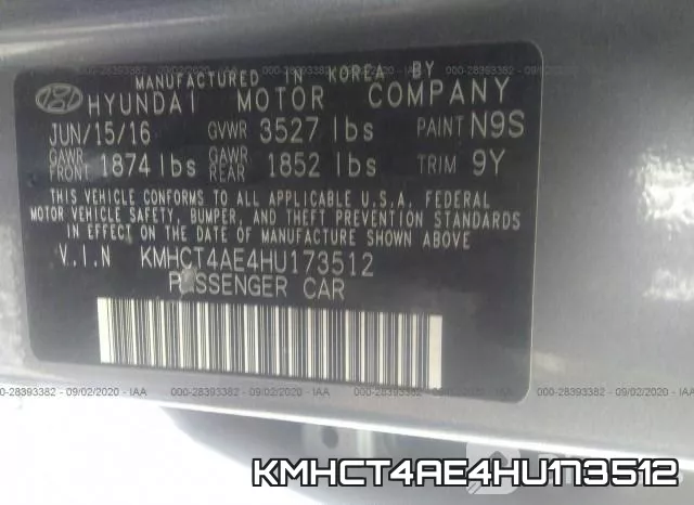 KMHCT4AE4HU173512 фото 10