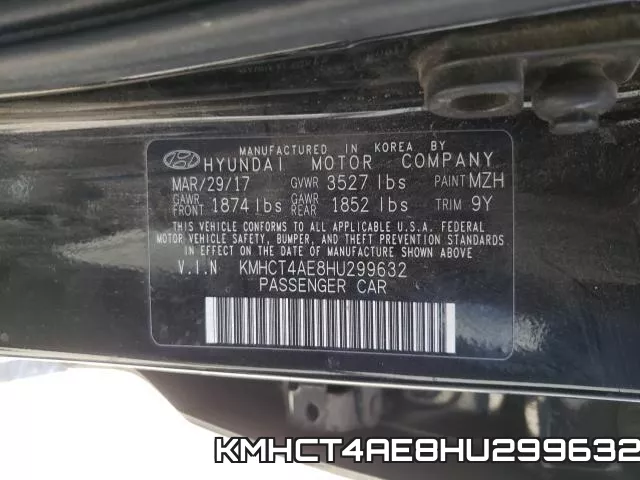 KMHCT4AE8HU299632 фото 2