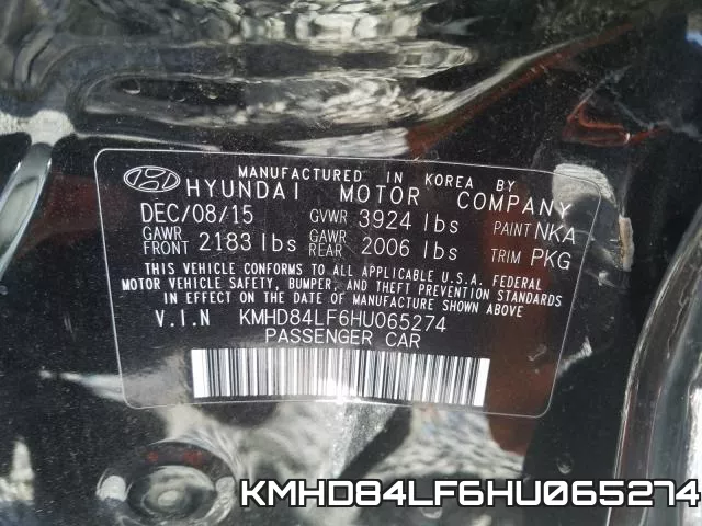 KMHD84LF6HU065274 фото 2