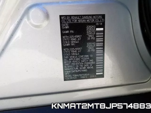KNMAT2MT8JP574883 фото 2