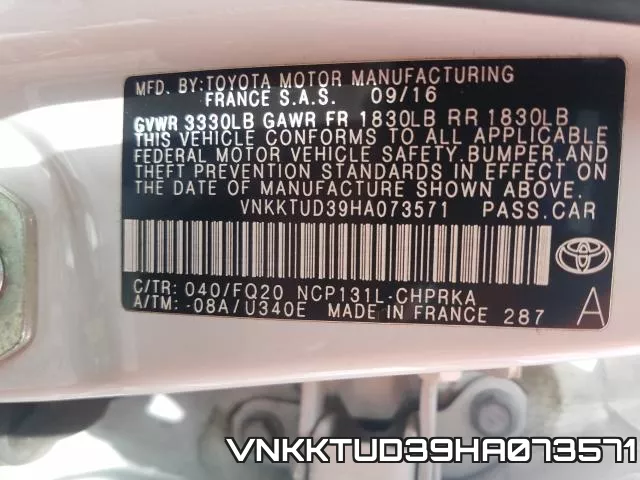 VNKKTUD39HA073571 фото 2