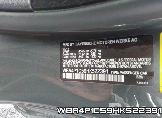 WBA4P1C59HK522391 фото 10
