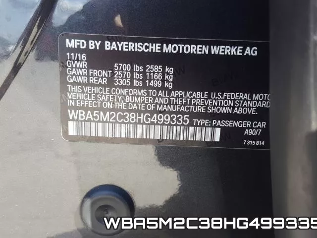 WBA5M2C38HG499335 фото 2
