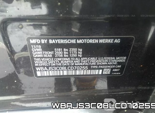 WBAJS3C08LCD70255 фото 10