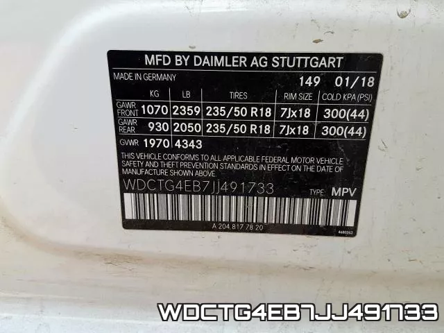 WDCTG4EB7JJ491733 фото 2