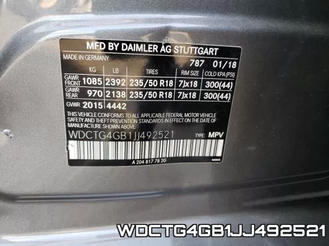 WDCTG4GB1JJ492521 фото 2