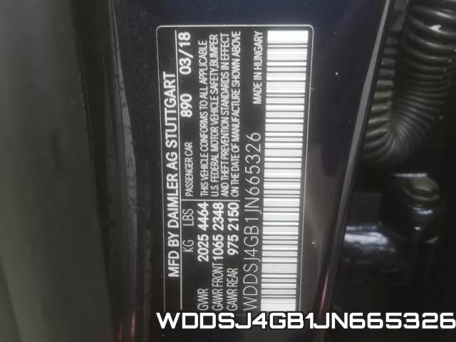 WDDSJ4GB1JN665326 фото 2