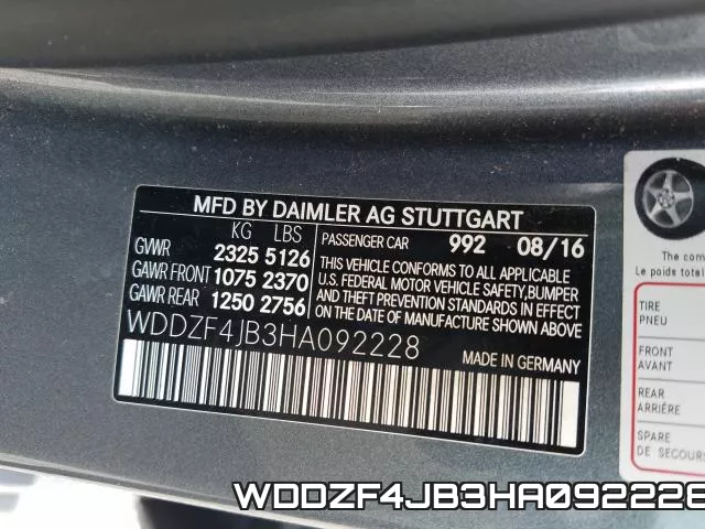 WDDZF4JB3HA092228 фото 2
