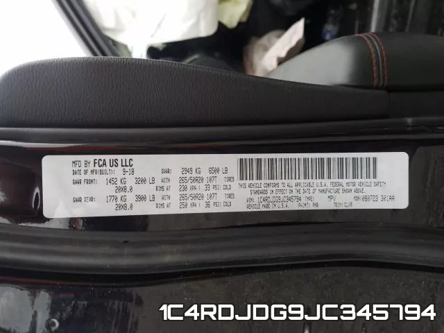 1C4RDJDG9JC345794 фото 2