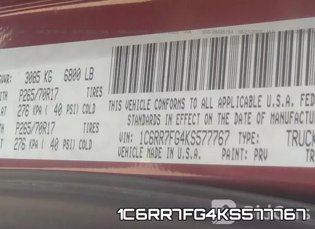1C6RR7FG4KS577767 фото 10