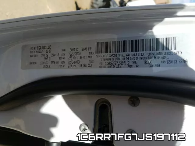 1C6RR7FG7JS197112 фото 2